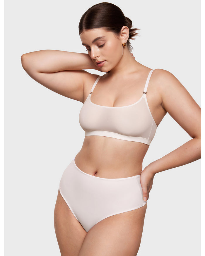 Sheer Mesh Scoop Bralette