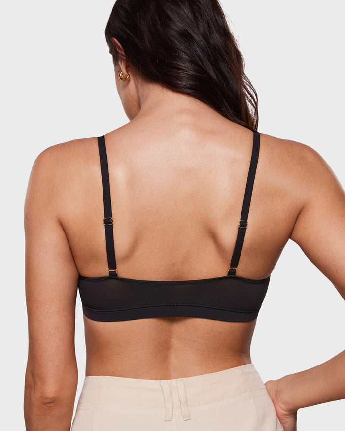 Sheer Mesh Scoop Bralette