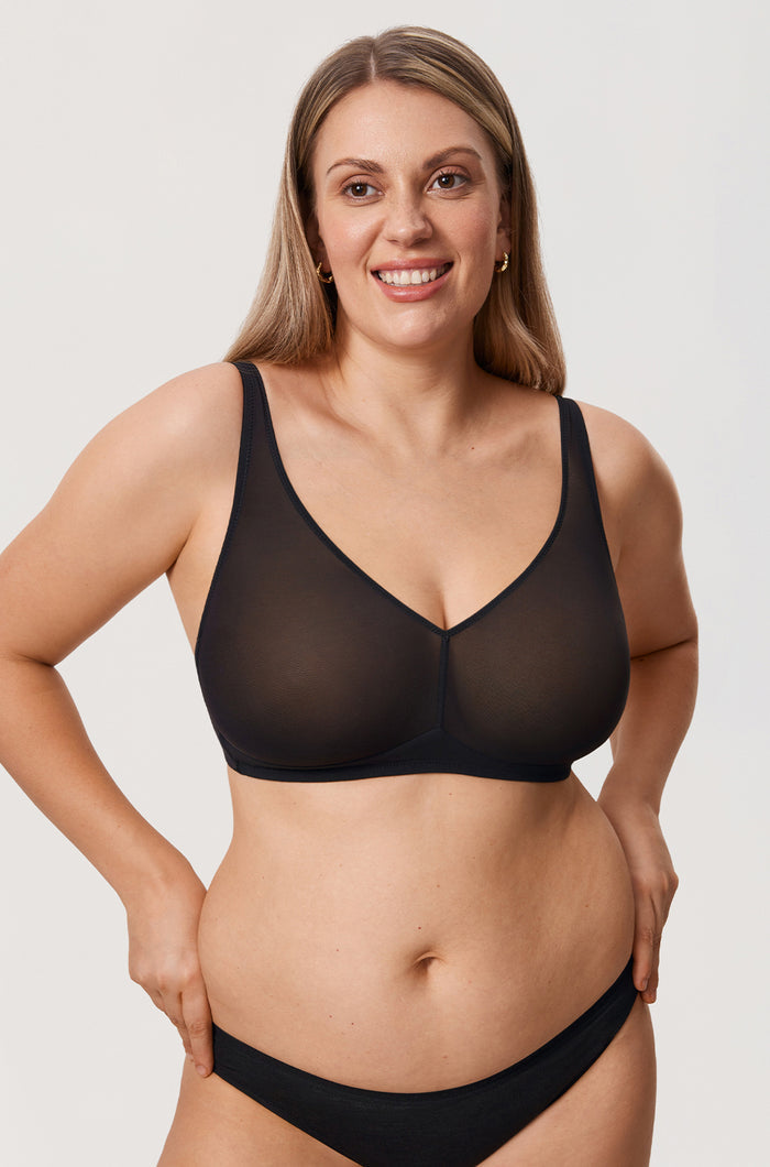 Sheer Mesh Wireless Bra