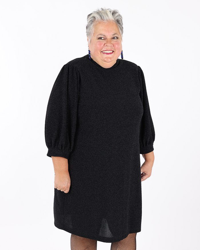 Shimmering black dress - Mat