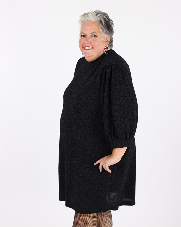 Shimmering black dress - Mat