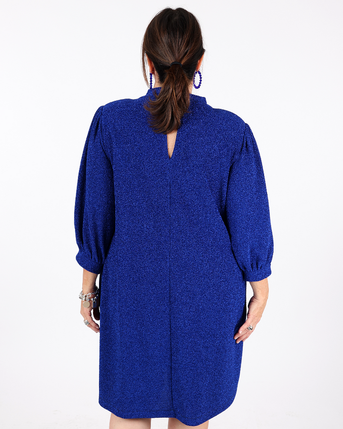 Shimmering royal blue dress - Mat