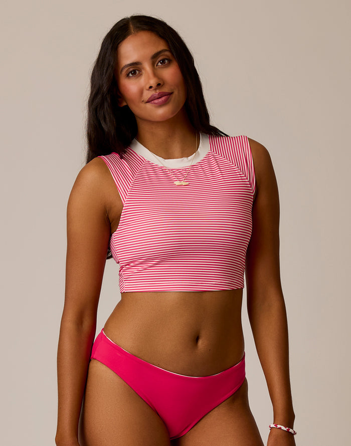 Shoreline Top: Melon Stripe w. Cloud