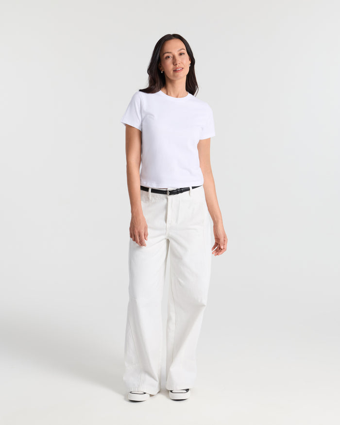 Short Sleeve Classic Crop T-Shirt