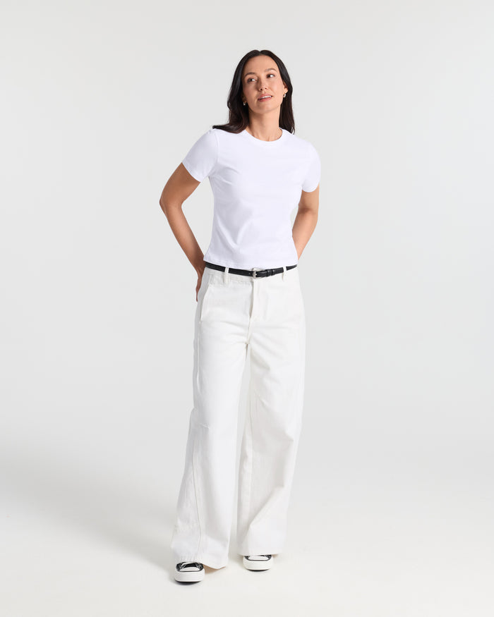 Short Sleeve Classic Crop T-Shirt