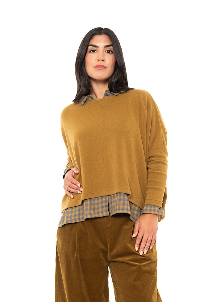 SIGNATURE COTTON-FLEECE KIRA PULLOVER