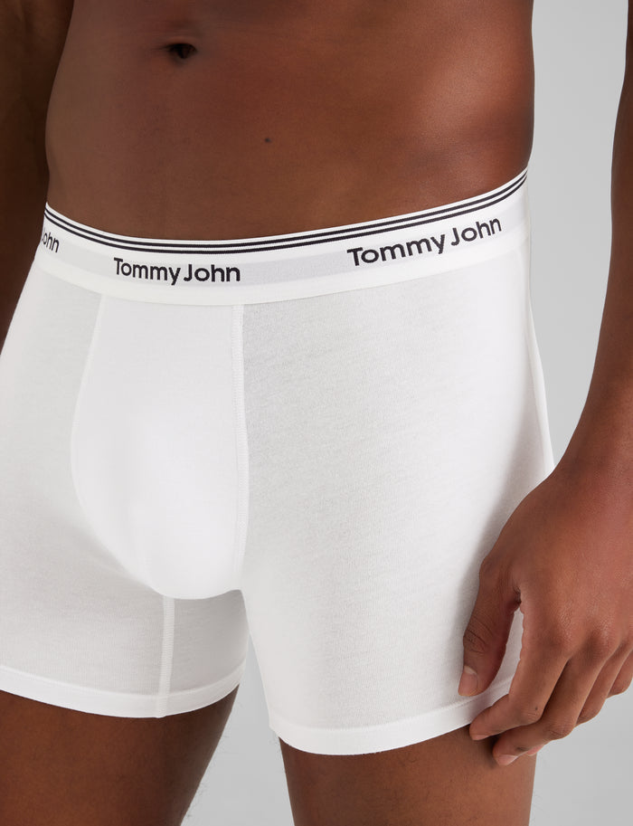 Signature Cotton Trunk 4"::White