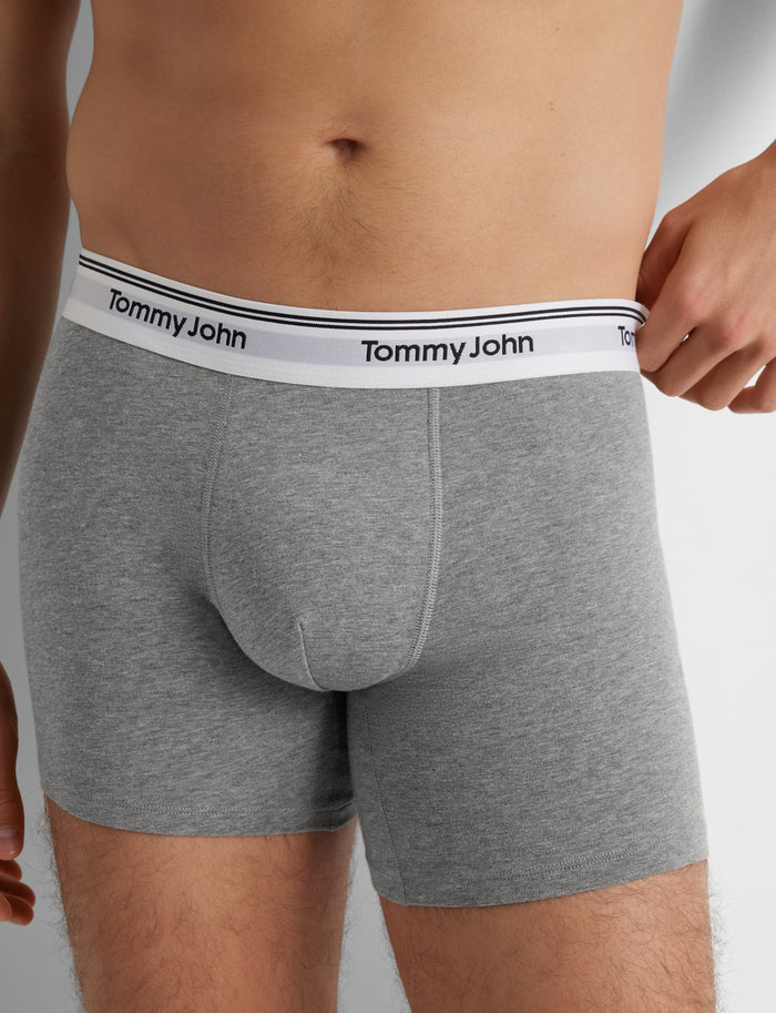 Signature Cotton Trunk 4"::Medium Heather Grey