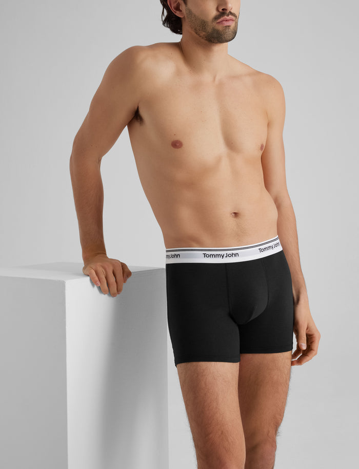 Signature Cotton Trunk 4"::Black