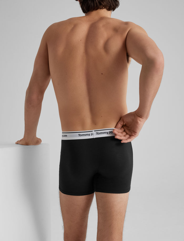 Signature Cotton Trunk 4"::Black