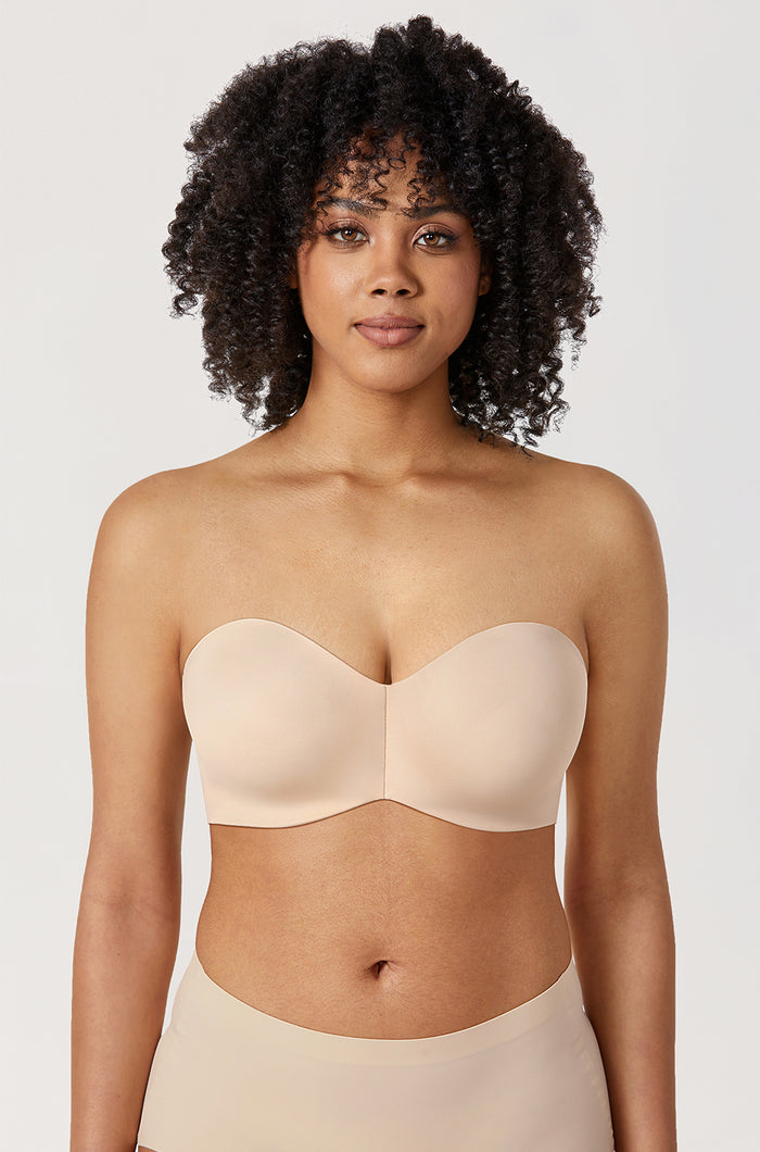 Women's Silicone-Free Strapless Bra Beige