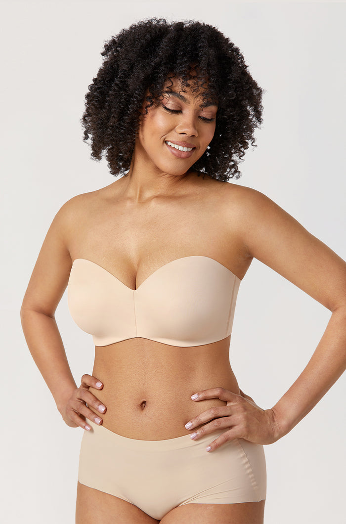 Women's Silicone-Free Strapless Bra Beige