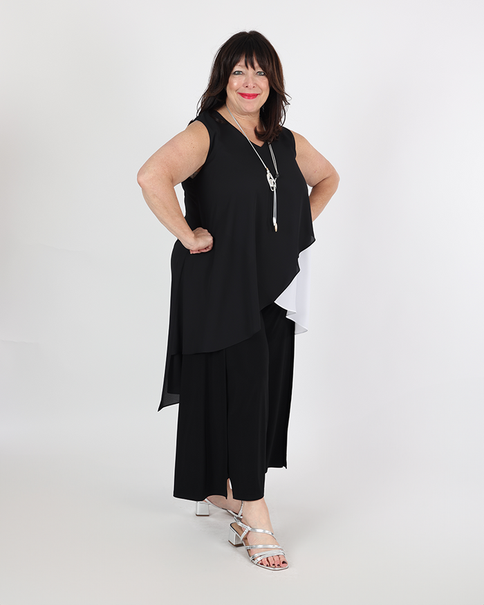 Silky Knit Pull-On Culotte Pants - JOSEPH RIBKOFF