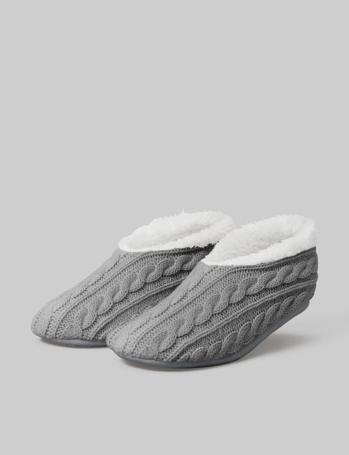 Slipper Sock::Medium Grey Heather
