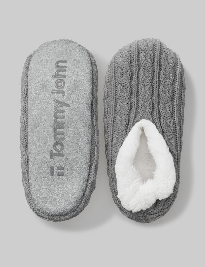 Slipper Sock::Medium Grey Heather