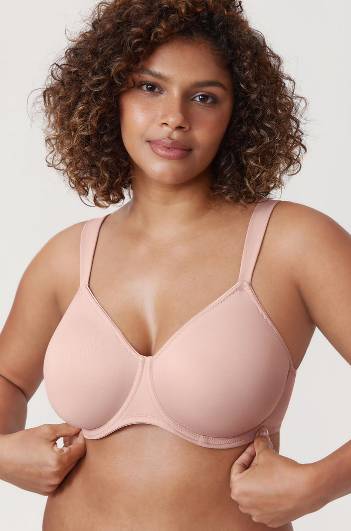 Women's Smooth Minimizer Underwire Bra Gentle Rose