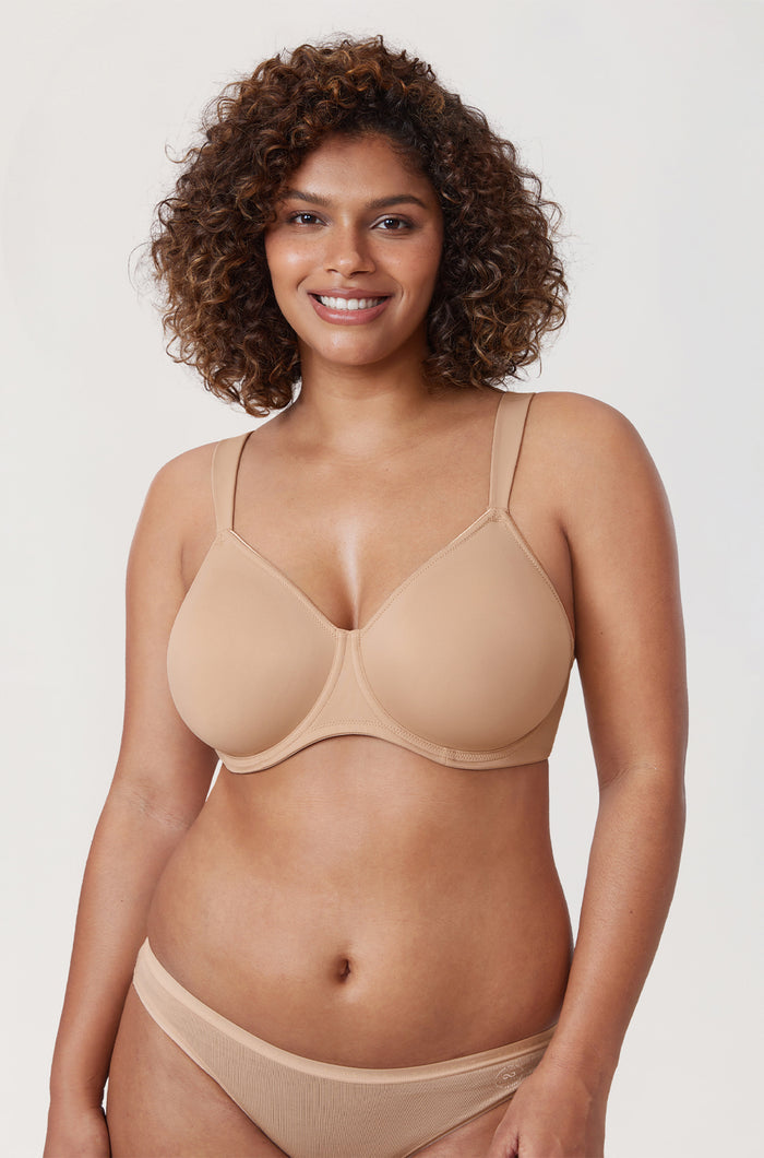 Women's Smooth Minimizer Underwire Bra Soft Tan