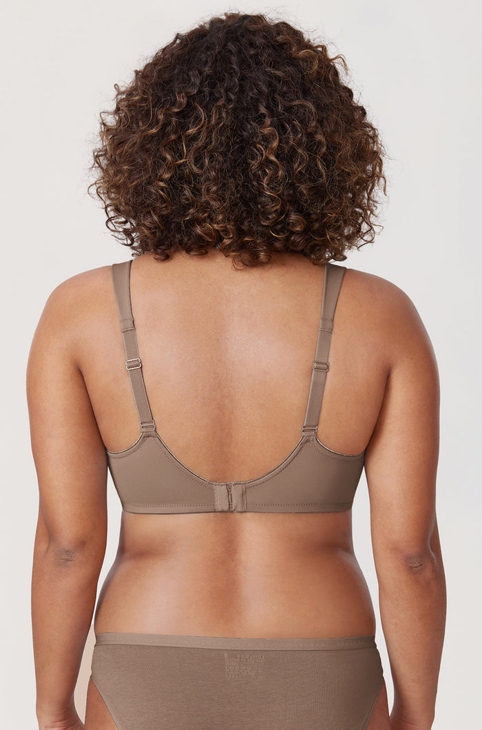 Women's Smooth Minimizer Underwire Bra Brown Purple