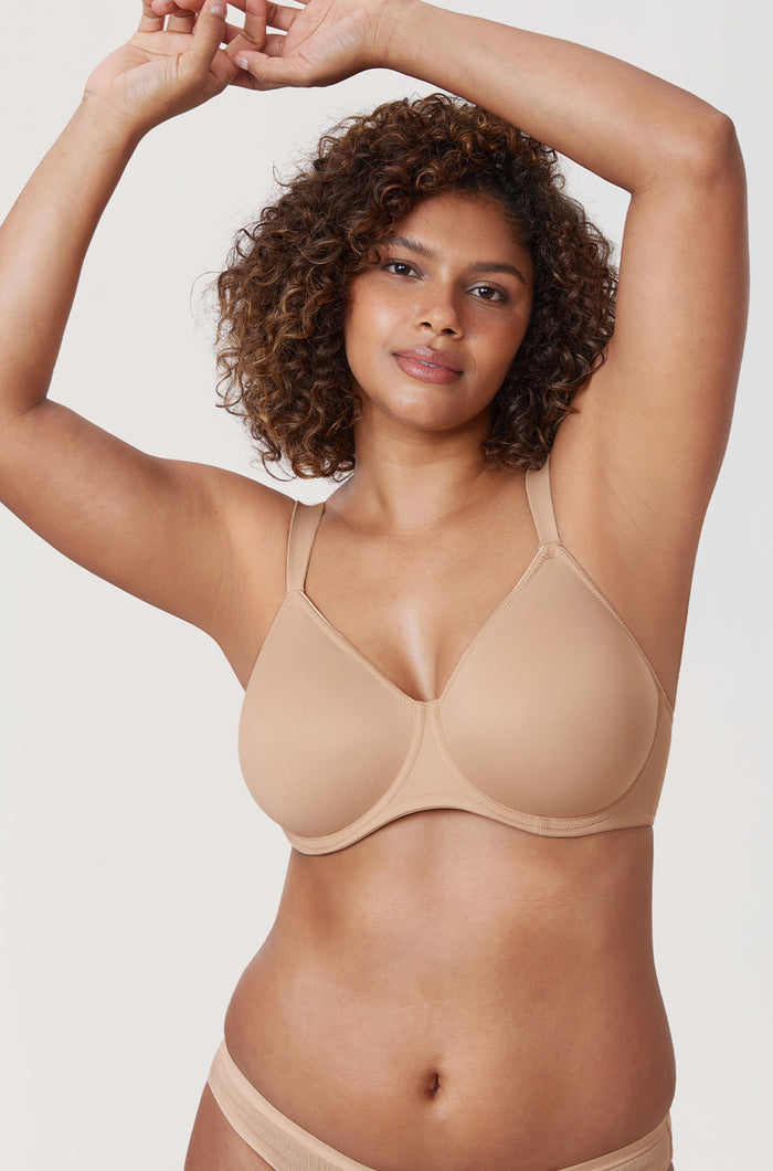 Women's Smooth Minimizer Underwire Bra Soft Tan