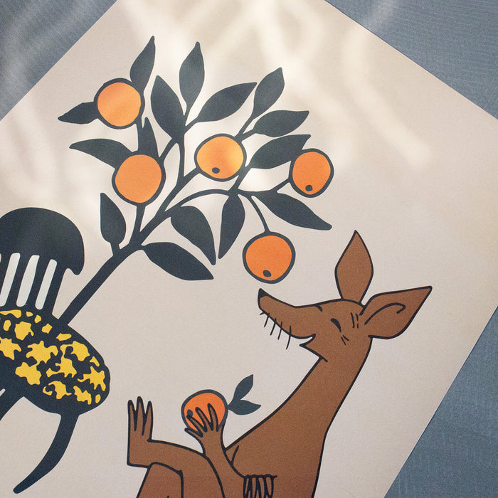 Sniffs Oranges Poster