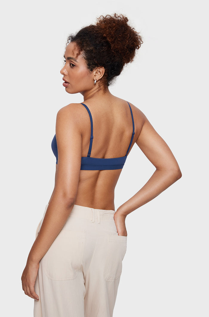 Women's Soft Triangle Bralette Nightfall Blue