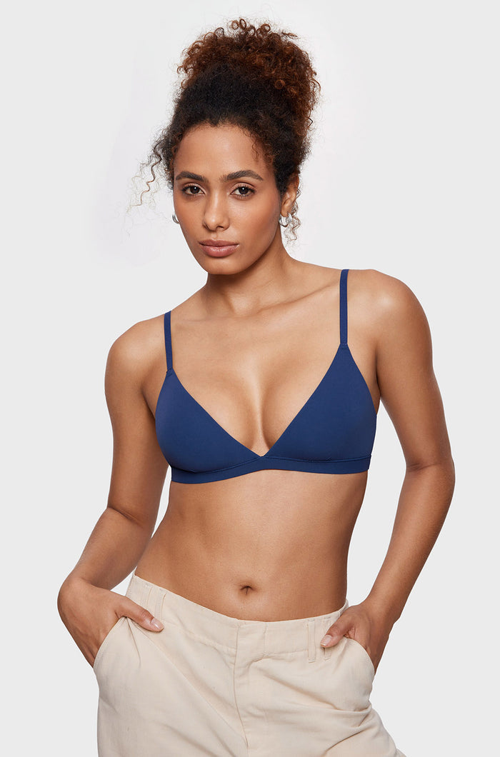 Women's Soft Triangle Bralette Nightfall Blue
