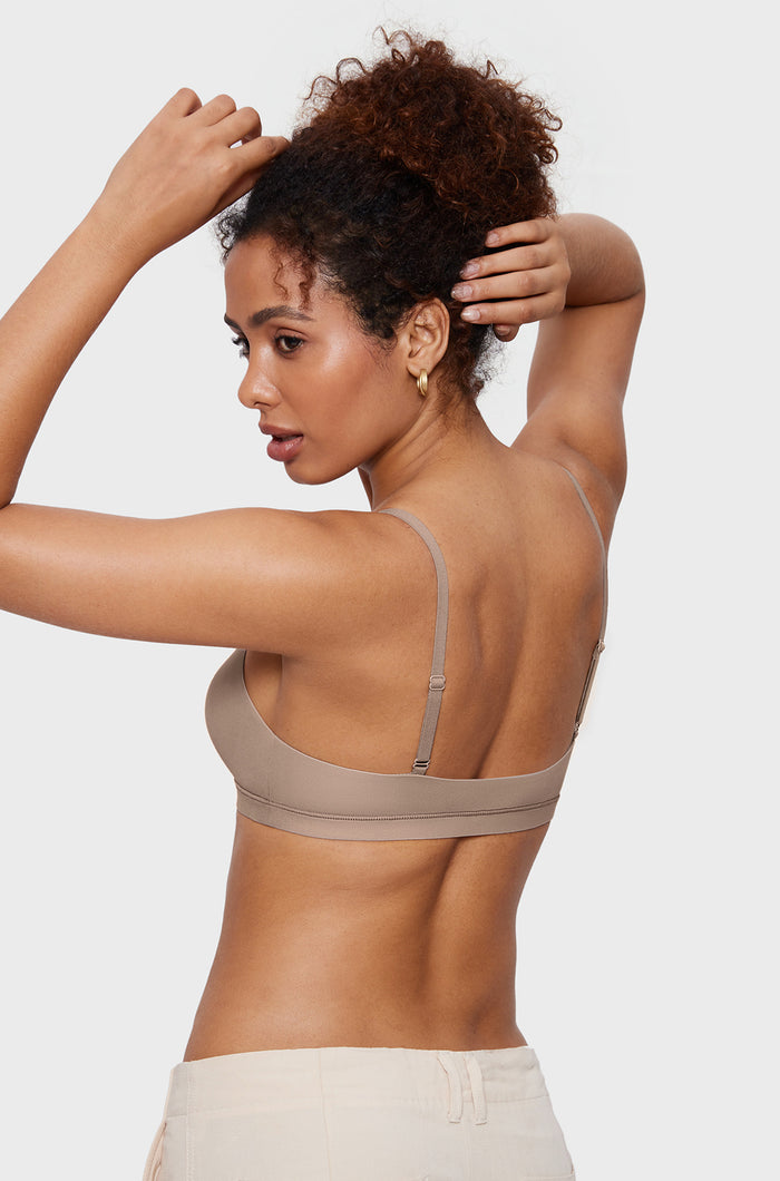 Women's Soft Triangle Bralette Rose Gray