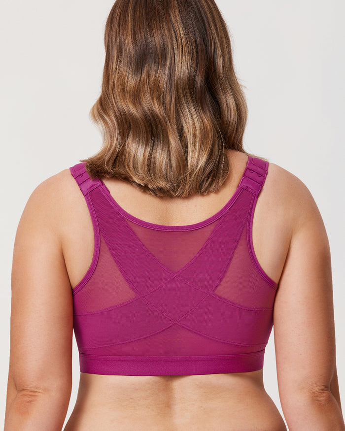 Women's Soft X-shaped Back Posture Bra Black