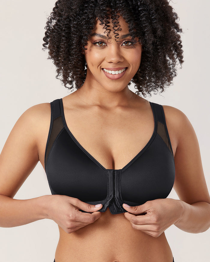 Women's Soft X-shaped Back Posture Bra Black