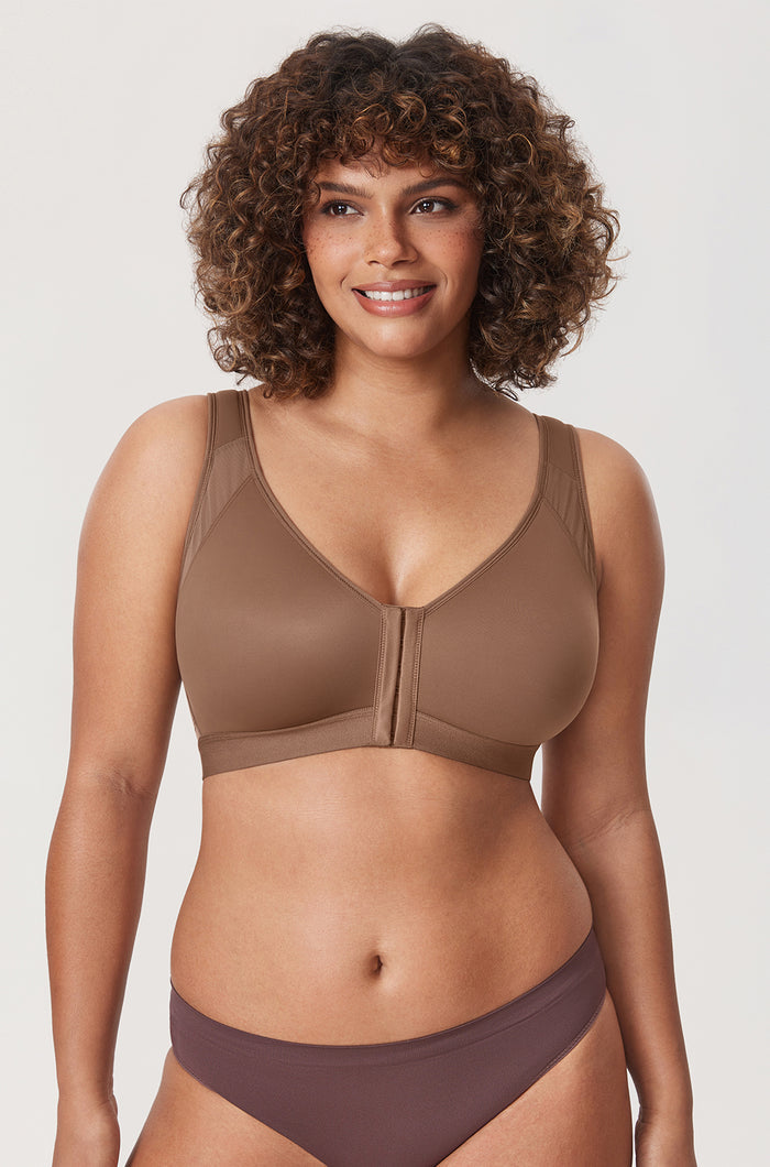Women's Soft X-shaped Back Posture Bra Soft Tan
