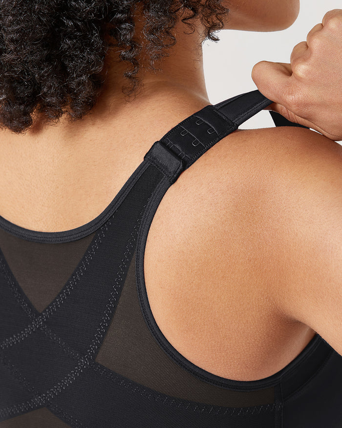 Women's Soft X-shaped Back Posture Bra Black