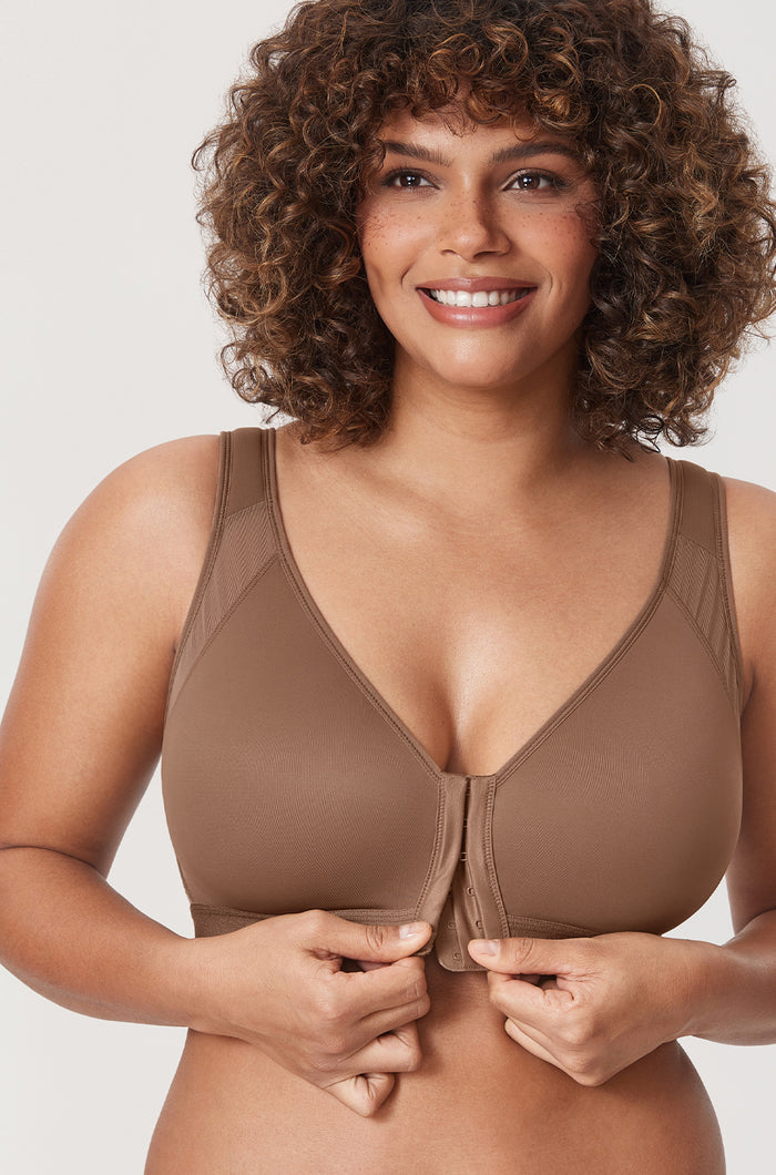 Women's Soft X-shaped Back Posture Bra Soft Tan