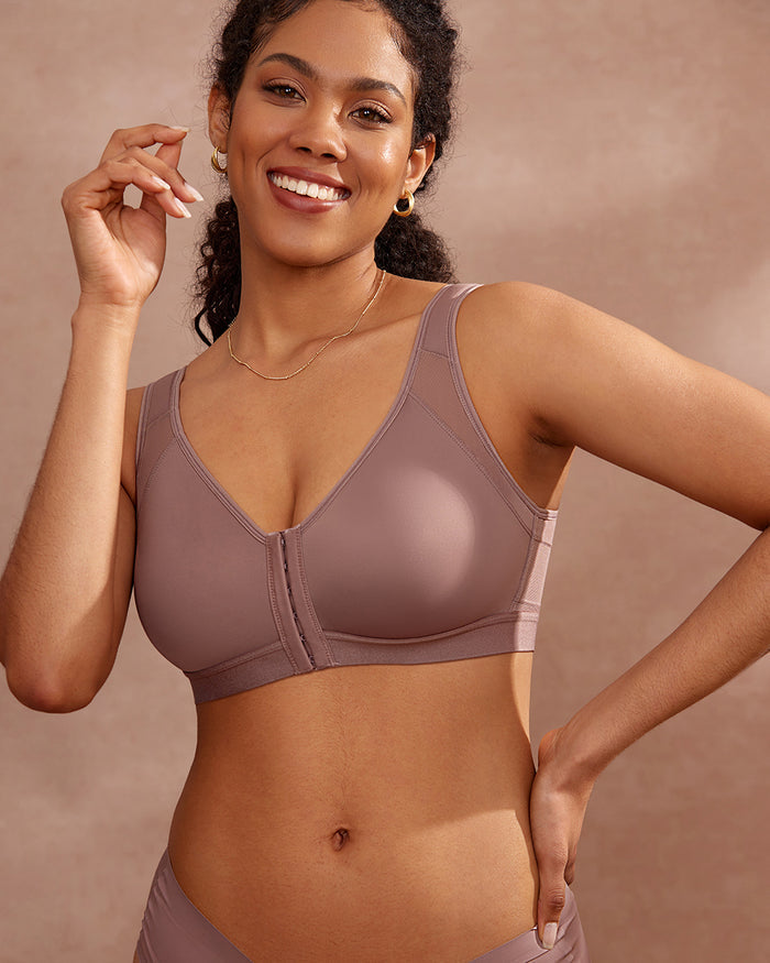 Women's Soft X-shaped Back Posture Bra Soft Tan