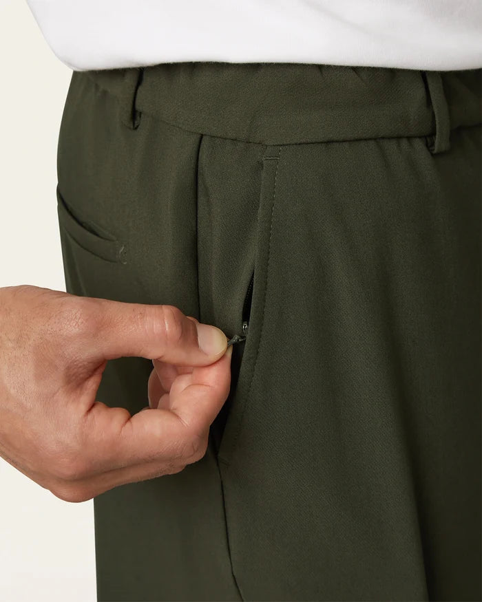 Straight Classic Pants Dark Green