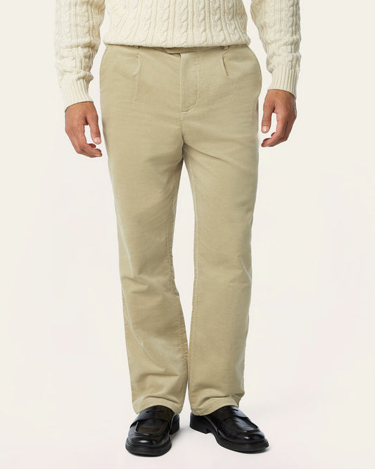 Straight Corduroy Pants Sand