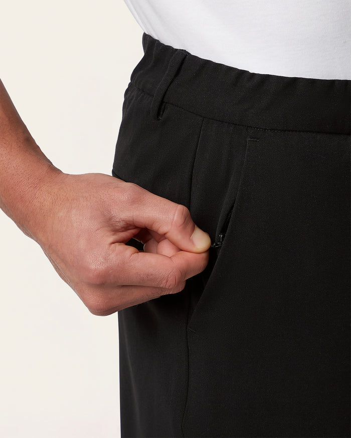Straight Everyday Pants Black
