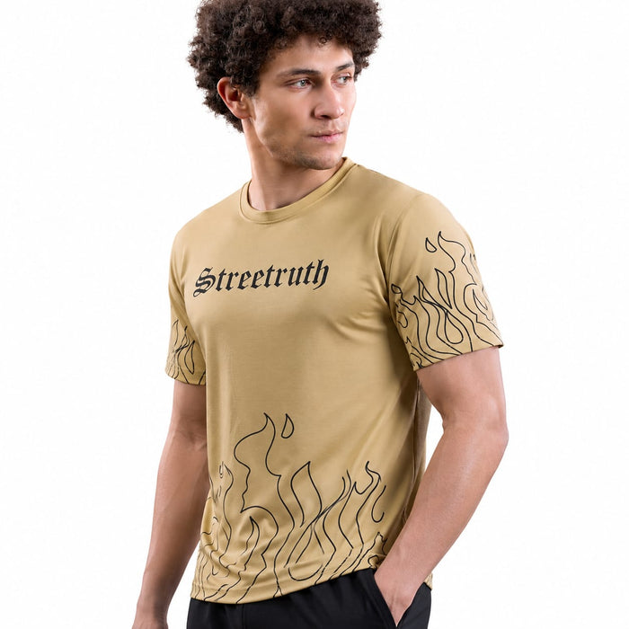 Streettruth Men's Round Neck Printed T-Shirt | Premium Tencel Lycra | Casual Streetwear