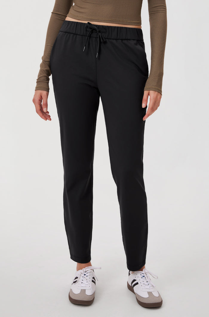 Stretch Drawstring 7/8 Pants with Pockets 27''