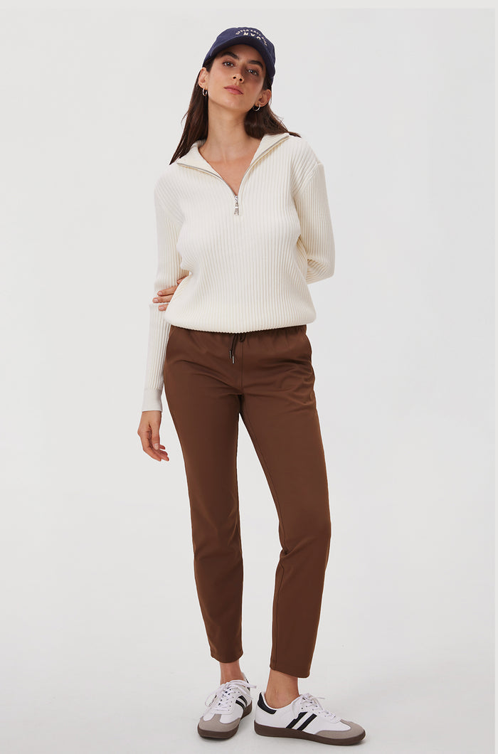 Stretch Drawstring 7/8 Pants with Pockets 27''