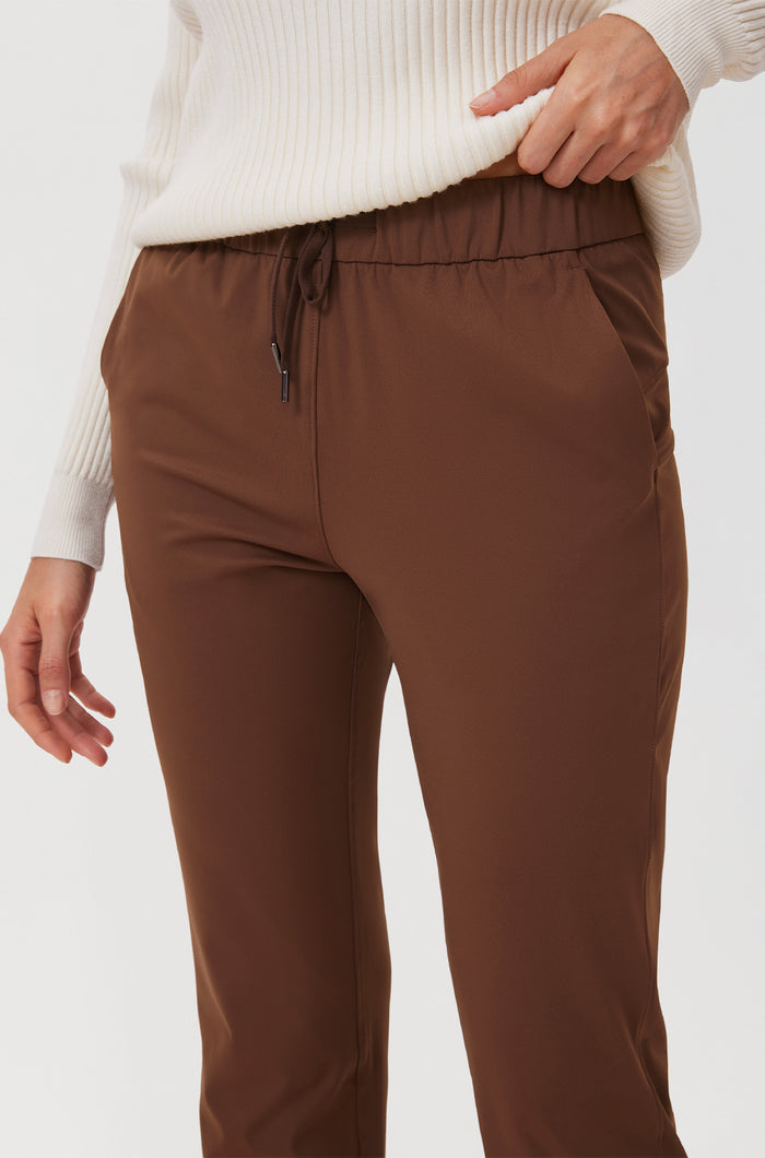 Stretch Drawstring 7/8 Pants with Pockets 27''