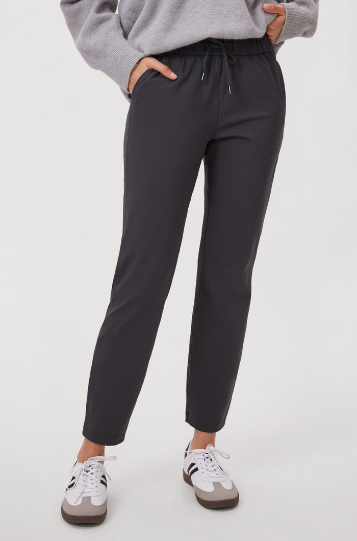 Stretch Drawstring 7/8 Pants with Pockets 27''