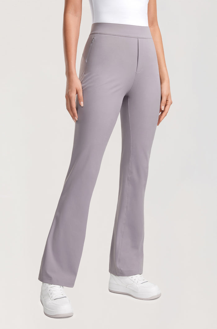 Stretch Flare Pants with Pockets 31"