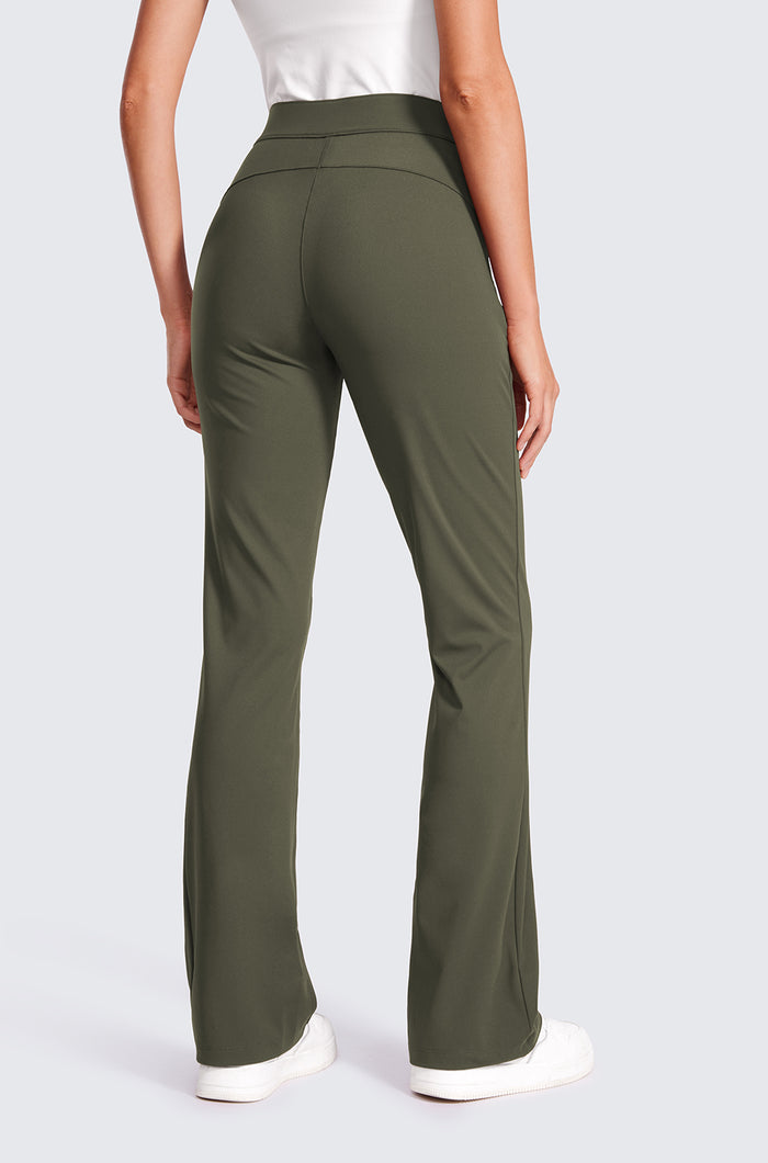 Stretch Flare Pants with Pockets 31"