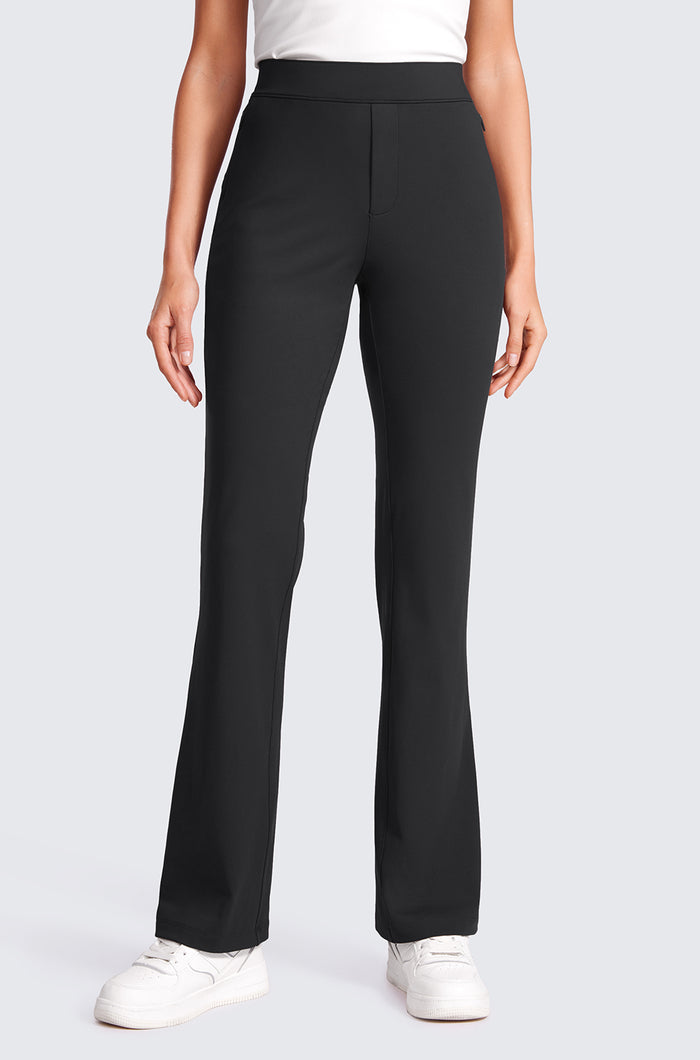 Stretch Flare Pants with Pockets 31"