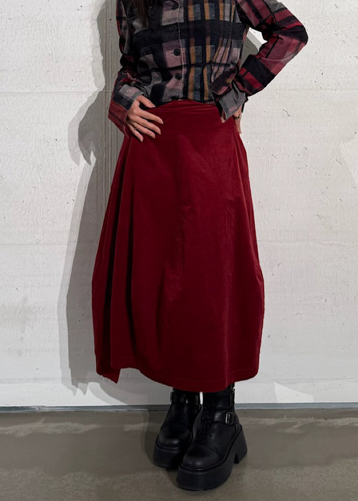 RUNDHOLZ BLACK LABEL BALLOON STRETCH-VELVET SKIRT