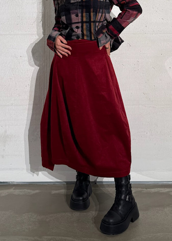 RUNDHOLZ BLACK LABEL BALLOON STRETCH-VELVET SKIRT