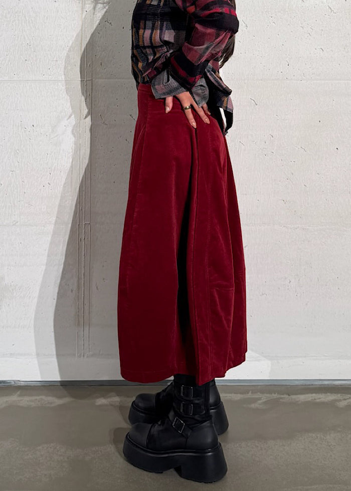 RUNDHOLZ BLACK LABEL BALLOON STRETCH-VELVET SKIRT