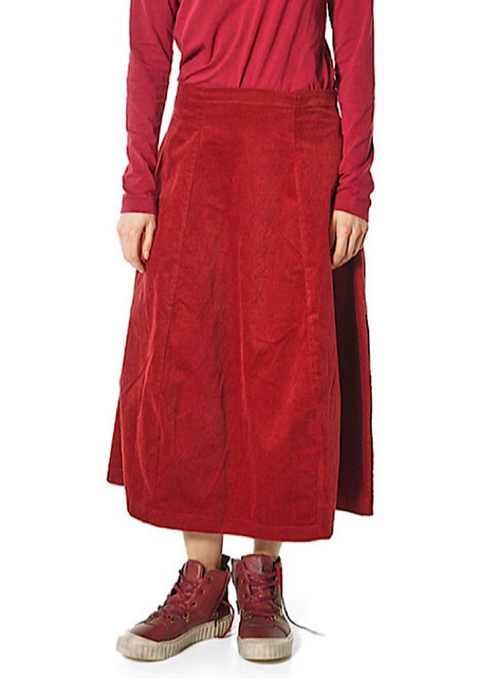 STRETCH-VELVET BALLOON SKIRT *BLACK* (Shown in LAVA)
