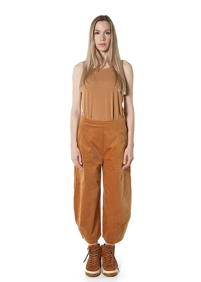 STRETCH-VELVET BALLOON TROUSER