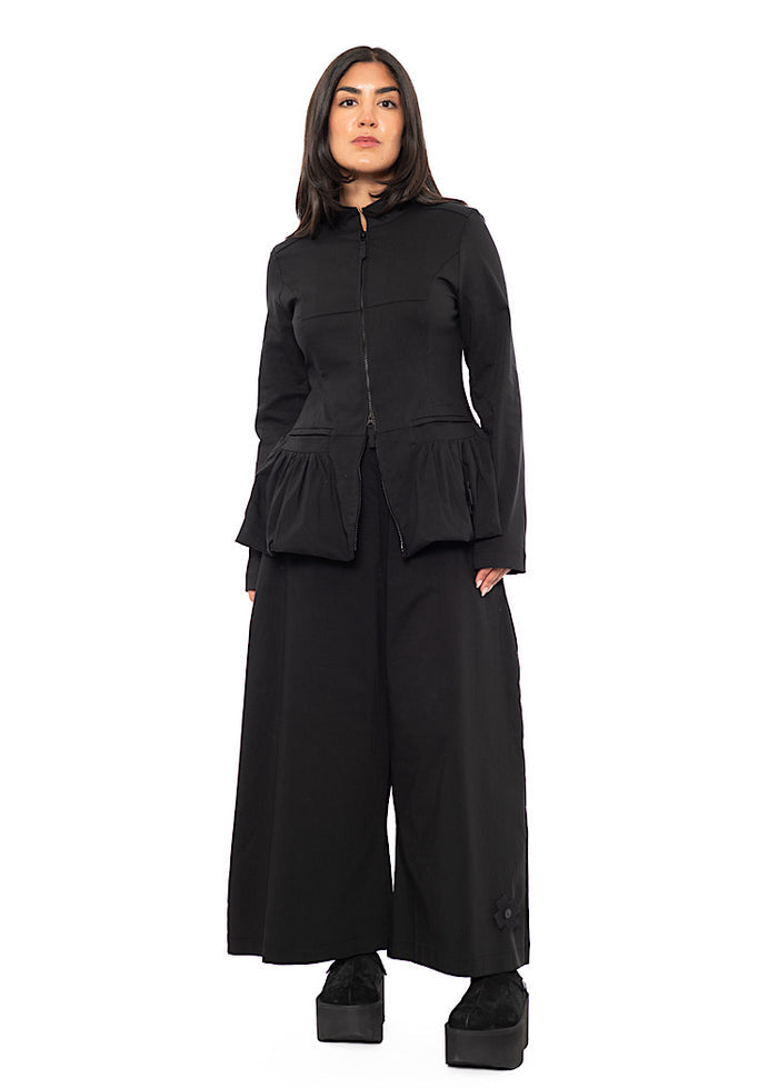 STRETCH WIDE LEG TROUSER